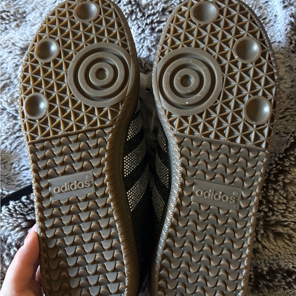 Adidas Samba OG Black and Silver Rhinestone Accents - women’s 6, boys 4.5 - Picture 5 of 11